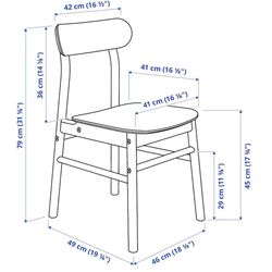 Обеденный набор Ikea Vedbo/Ronninge 240x105 Белый/Береза (1+6) Thumb