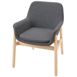 Обеденный набор Ikea Vedbo подлокотники 160x95см 1+4 (Белый/Береза/Серый средний) Thumb