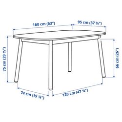 Обеденный набор Ikea Vedbo/Vedbo 160x95 Черный (1+4) Thumb