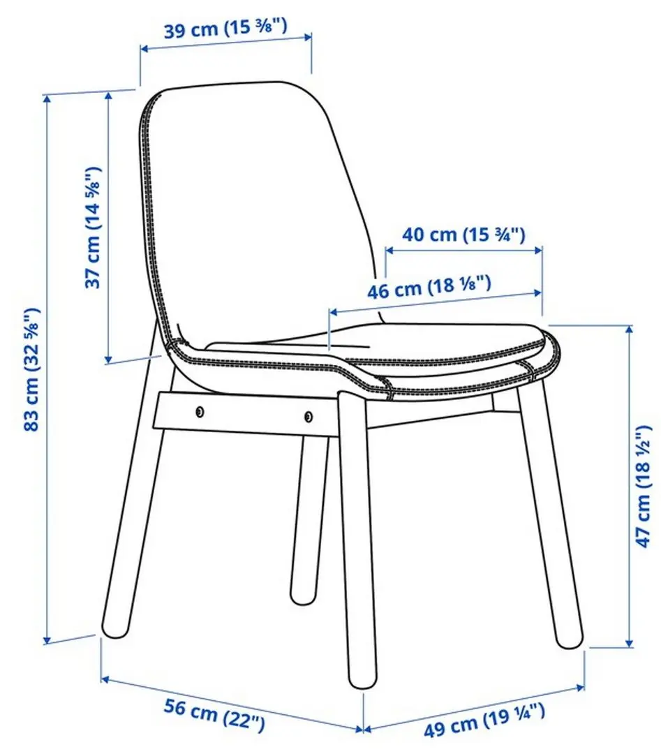 Set masa scaune Ikea Vedbo 240x105cm 1+6 (Alb/Mesteacan/Gri mediu) - 2