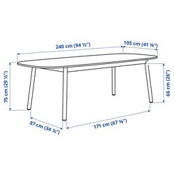 Обеденный набор Ikea Vedbo/Vedbo 240x105 Черный (1+6) Thumb