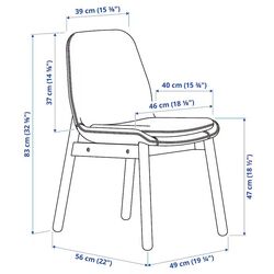 Обеденный набор Ikea Vedbo 240x105см 1+6 (Черный) Thumb