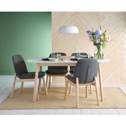 Обеденный набор Ikea Vedbo 160x95см 1+4 (Белый/Береза/Серый средний) Thumb