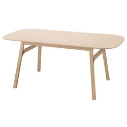 Set de sufragerie Ikea Voxlov/Alvsta 180x90cm 1+4 (Bambus deschis/Ratan/Alb) Thumb