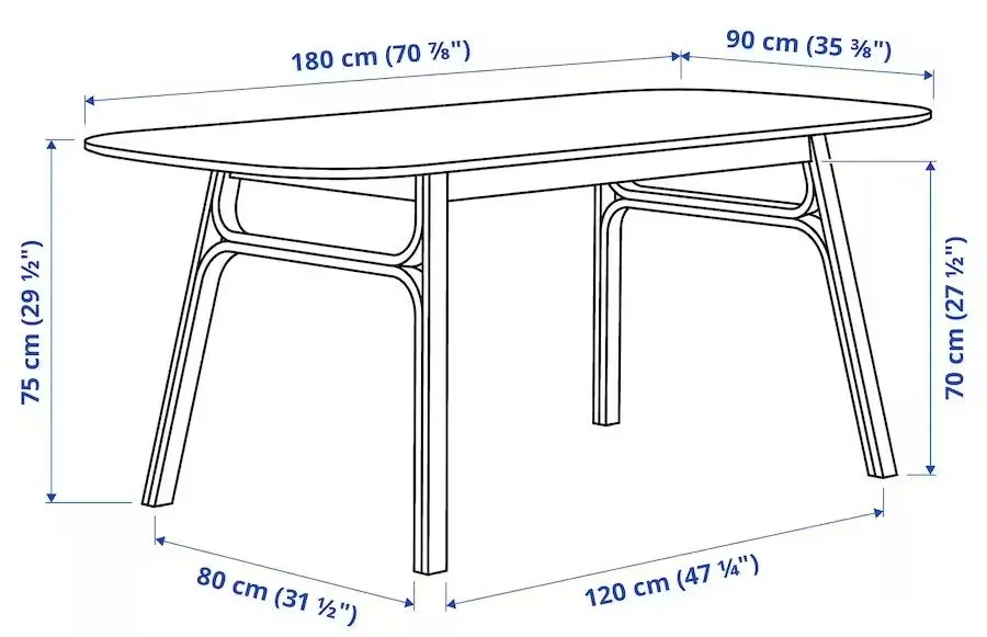 Set de sufragerie Ikea Voxlov/Alvsta 180x90cm 1+4 (Bambus deschis/Ratan/Alb)