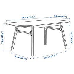 Обеденный набор Ikea Voxlov 180x90см 1+4 (Бамбук) Thumb
