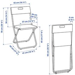 Set masa scaune Ikea Gunde 67x67cm 1+2 (Negru) Thumb