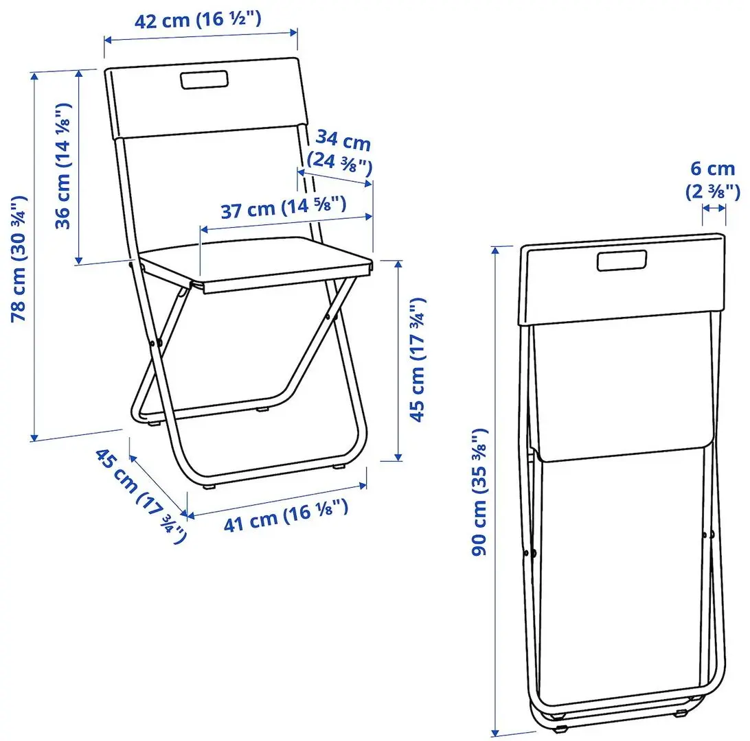 Set masa scaune Ikea Gunde 67x67cm 1+2 (Negru)