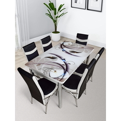 Set de sufragerie Kelebek ES-01 1+6 (Black/White)