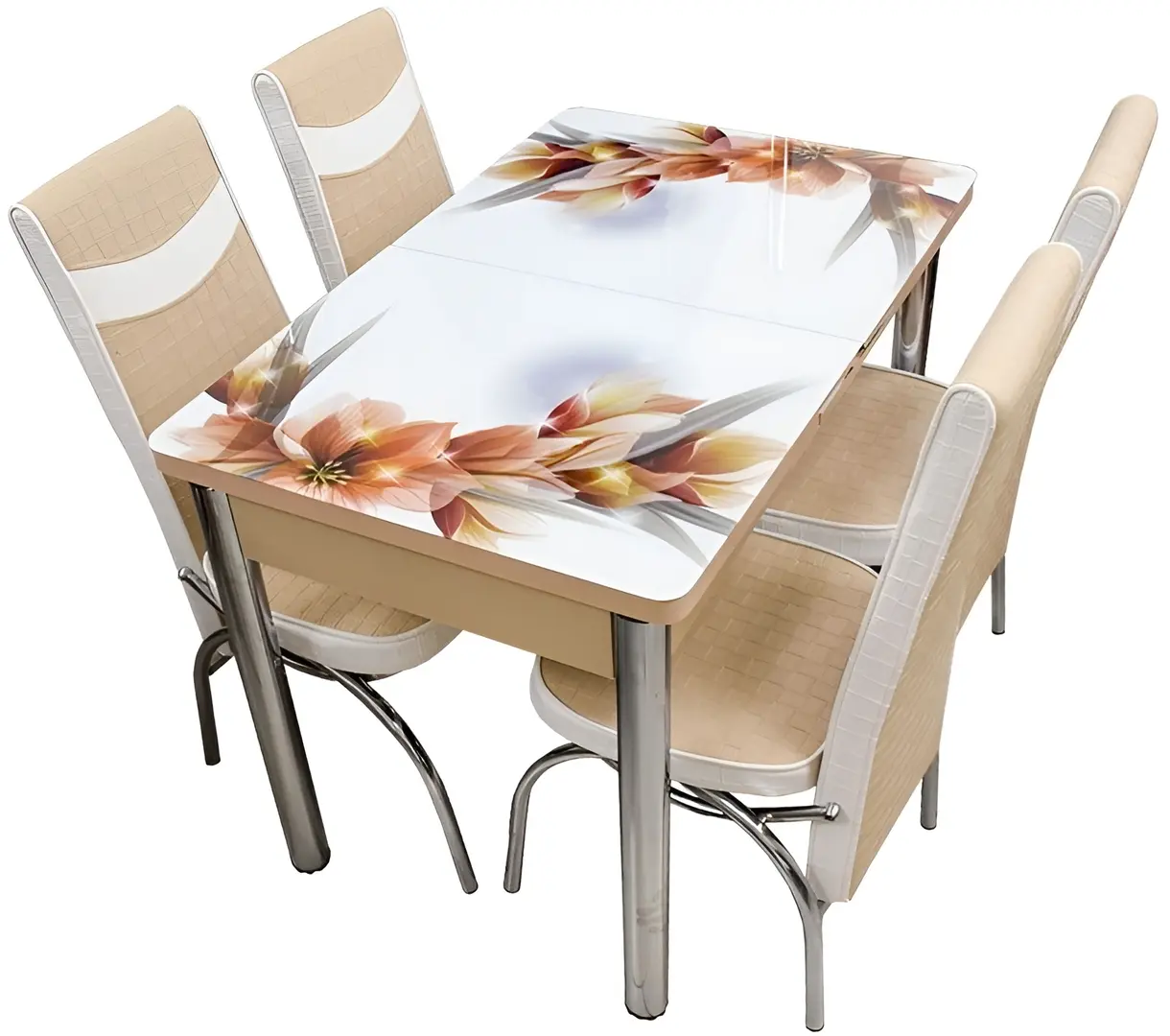 Set de sufragerie Kelebek ES-24 1+4 (Beige/White) - 3