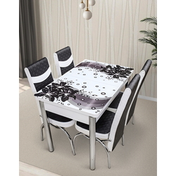 Set de sufragerie Kelebek ES-29 1+4 (Black/White)