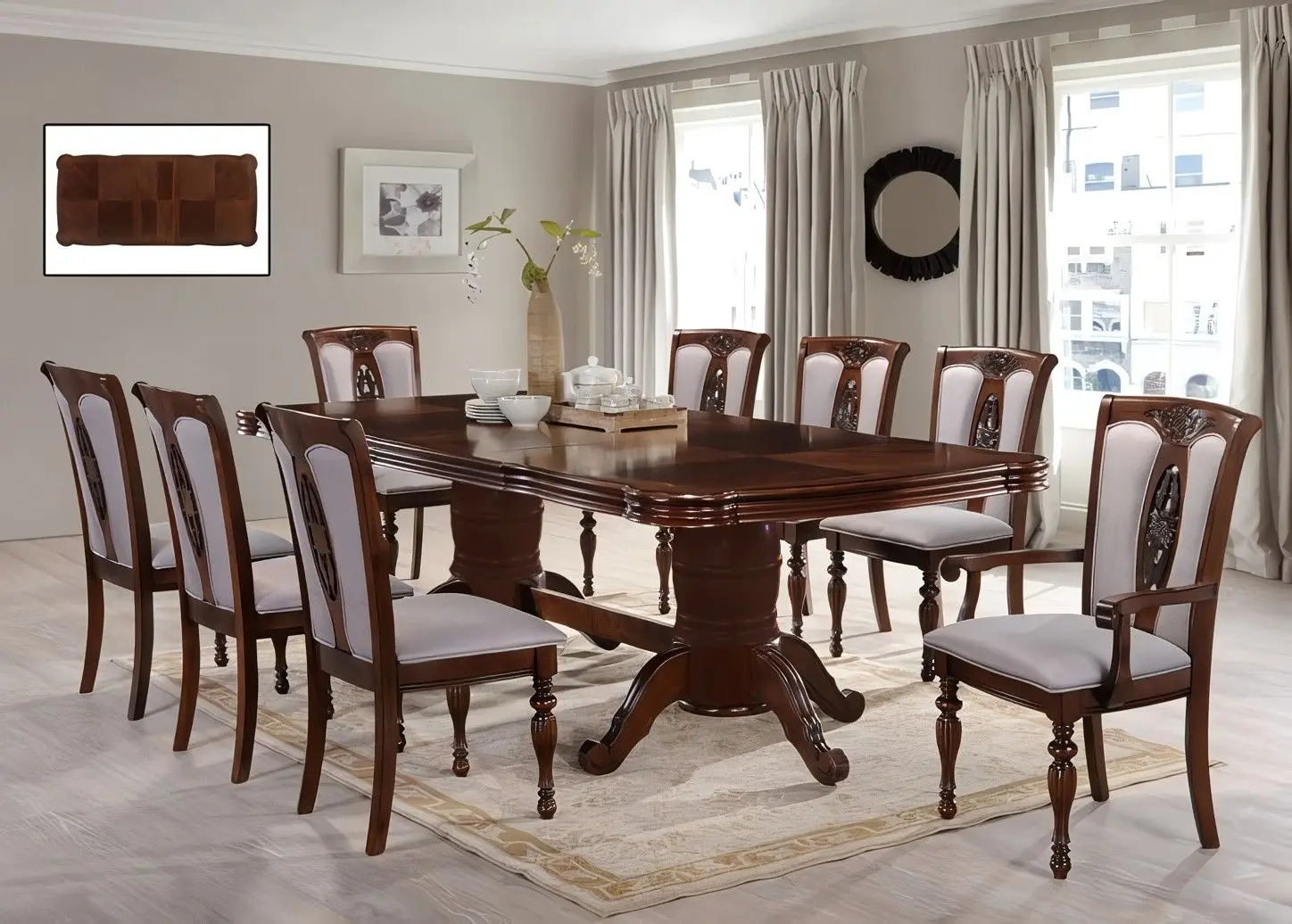 Set de sufragerie Marcel Prod AC3438 1+8 (Walnut)