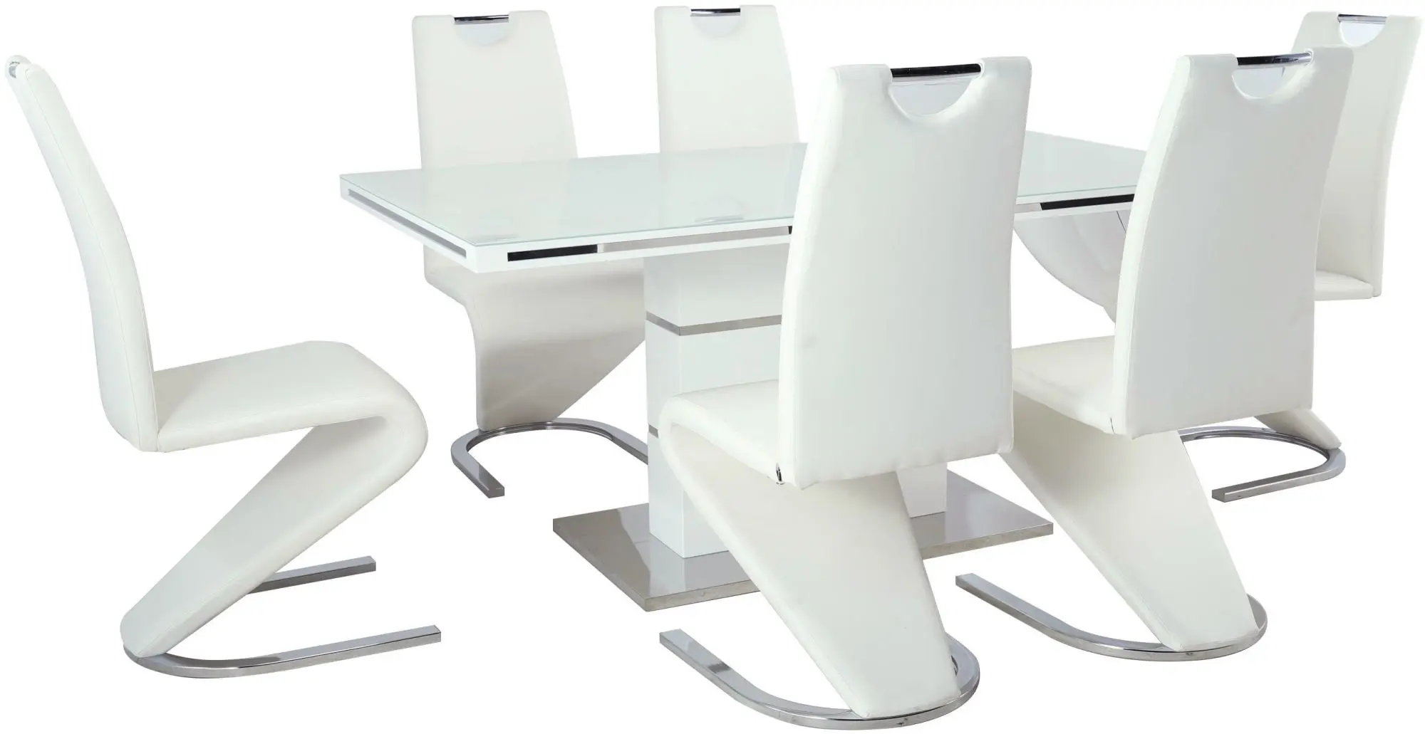 Set de sufragerie Marcel Prod DA1128DA2626 1+6 (White/Silver)
