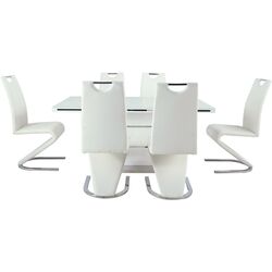 Set de sufragerie Marcel Prod DA1128DA2626 1+6 (White/Silver) Thumb