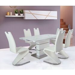 Set de sufragerie Marcel Prod DA1128DA2626 1+6 (White/Silver) Thumb