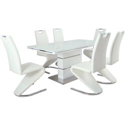 Set de sufragerie Marcel Prod DA1128DA2626 1+6 (White/Silver) Thumb