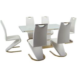 Обеденный набор Marcel Prod DA1128GDA2626G 1+6 (White/Gold) Thumb