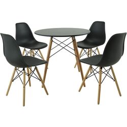 Set de sufragerie Marcel Prod DA151BKDA232BK 1+4 (Black/Natural) Thumb