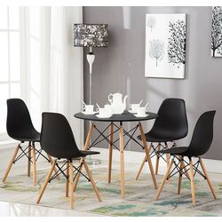 Set de sufragerie Marcel Prod DA151BKDA232BK 1+4 (Black/Natural)