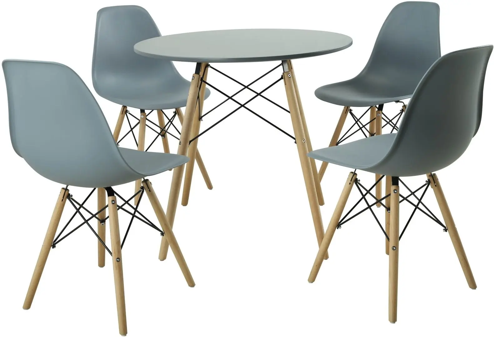 Set de sufragerie Marcel Prod DA151GREYDA232GREY 1+4 (Grey/Natural)