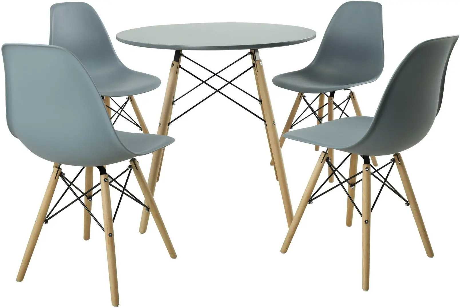 Set de sufragerie Marcel Prod DA151GREYDA232GREY 1+4 (Grey/Natural)