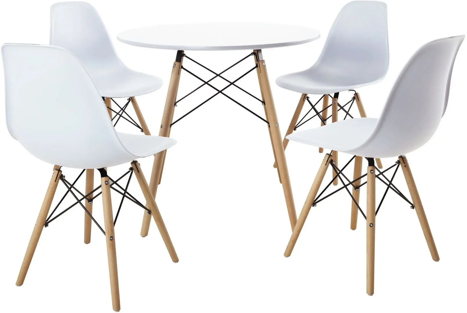 Обеденный набор Marcel Prod DA151WDA232W 1+4 (White/Natural)