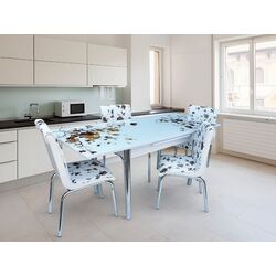 Set de sufragerie Marcel Prod Nr52 K CICEK 110/170cm 1+4 (White/Brown)