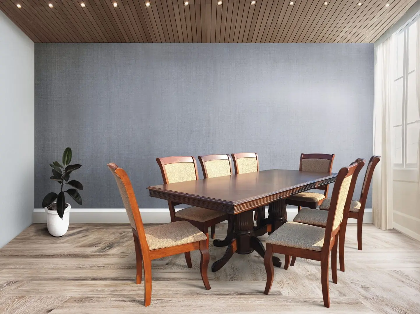 Обеденный набор Marcel Prod 7132RH5519DO 1+8 (Dirty Oak)