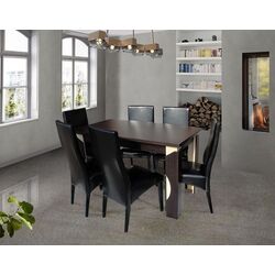 Set de sufragerie Marcel Prod SM138RH6012NEGRU 1+6 (Black/Wenge/Birch)