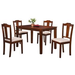 Set masa scaune Marcel Prod DINING10 1+4 (Walnut/Beige) Thumb