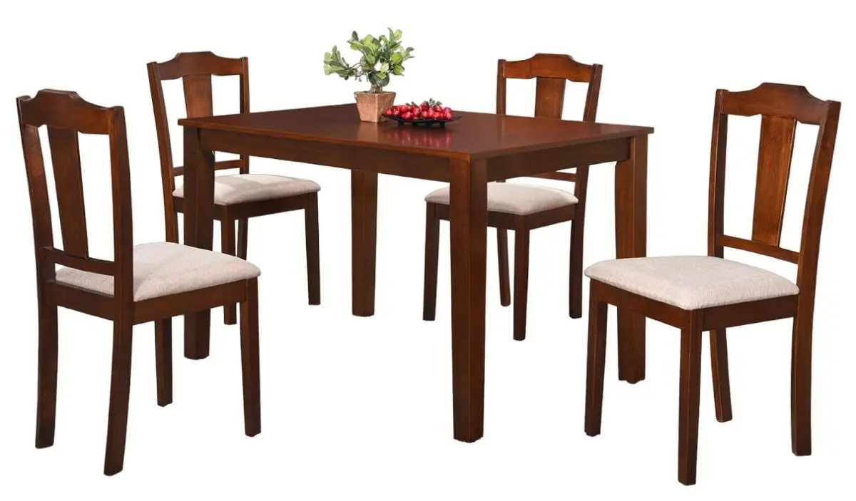 Set masa scaune Marcel Prod DINING10 1+4 (Walnut/Beige)
