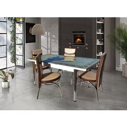 Обеденный набор Marcel Prod TIP 2-0040 1+4 (White/Light Brown/Brown) Thumb