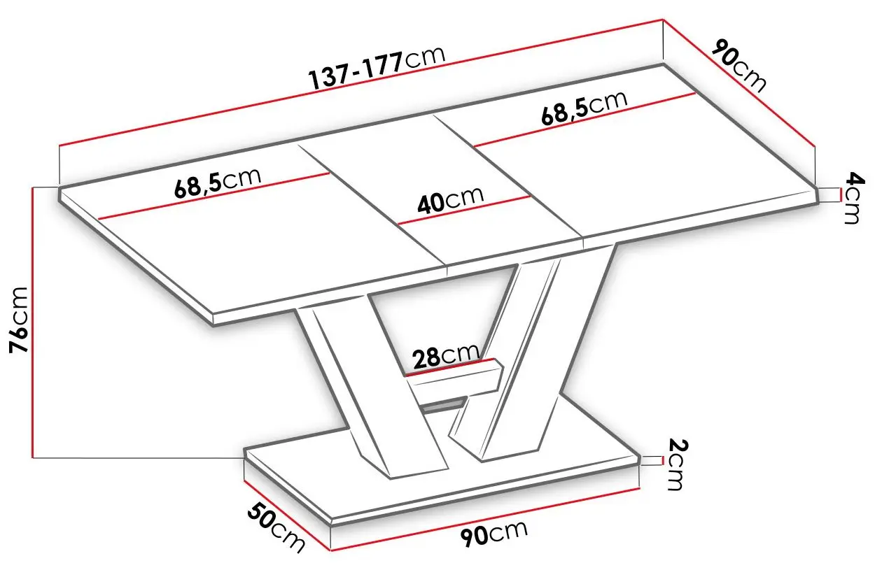 Set de sufragerie Mirjan24 Concrete/Alvaro + 4x Betty/Fiore (White/Concrete) - 3