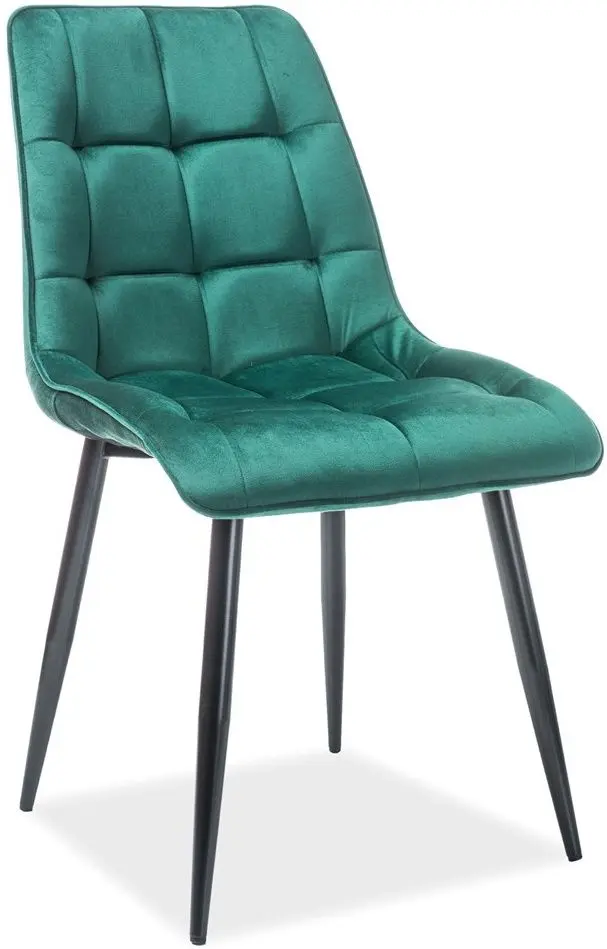 Обеденный набор Mirjan24 Herkulan/Masiv Black Gloss + Signal Chic Velvet Green/Black - 2