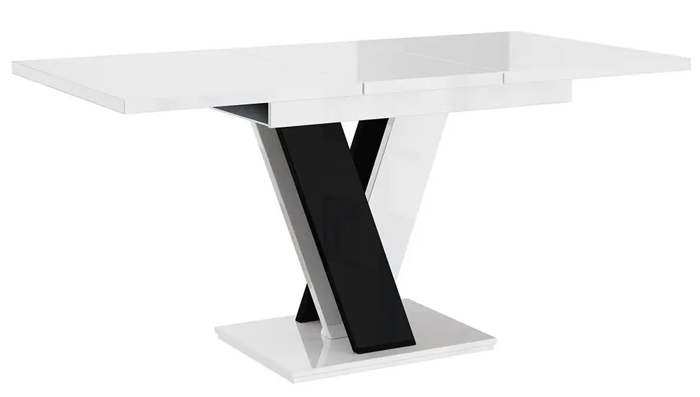 Set de sufragerie Mirjan24 Herkulan/Masiv White Gloss/Black Gloss + Signal Mila Matt Velvet Black - 3