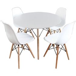 Set de sufragerie Mirjan24 Larry/Fiorino + 4x Betty/Fiore (White)