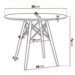 Обеденный набор Mirjan24 Larry/Fiorino + 4x Betty/Fiore (White) Thumb