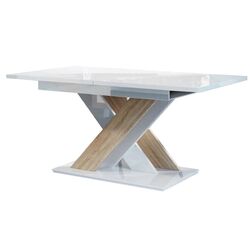 Set de sufragerie Mirjan24 Lezuma/Bronx White Gloss/Sonoma Oak + Signal Fox Beige/Oak Thumb