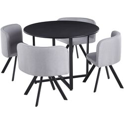 Set masa scaune Mobhaus Bevis New 1+4 (Black/Light Grey) Thumb