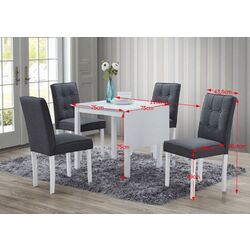 Set de sufragerie Mobhaus Bjork New White/Gray (1+4) Thumb