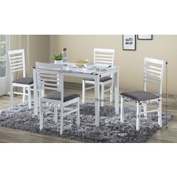 Set de sufragerie Mobhaus Brisbo 1+4 (White/Gray) Thumb