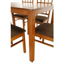 Set masa scaune Mobhaus Grid New Cherry/Beige-Brown (1+6) Thumb