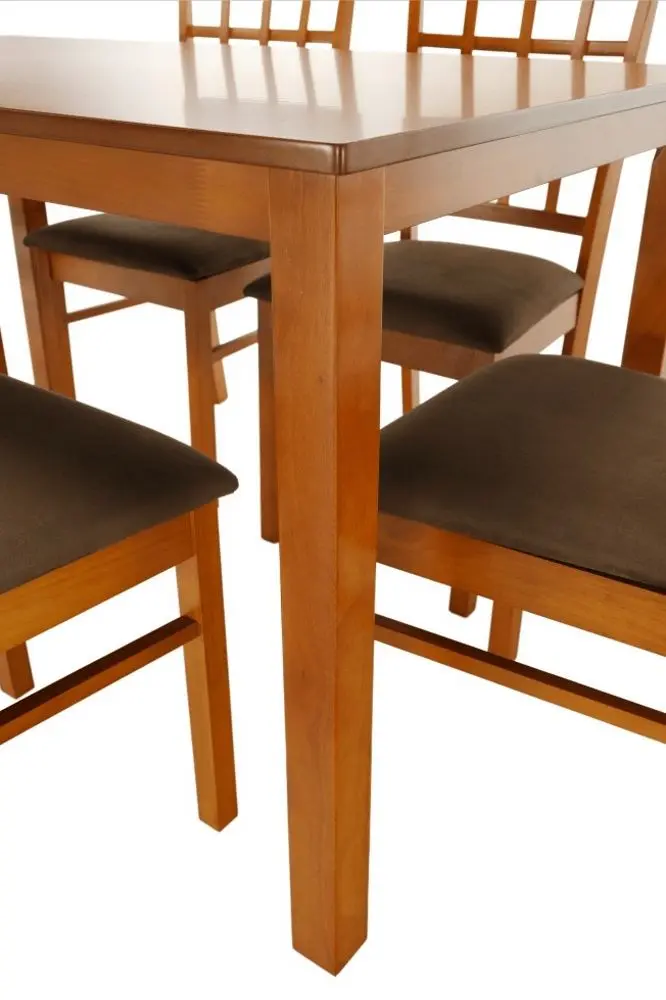 Set masa scaune Mobhaus Grid New Cherry/Beige-Brown (1+6) - 6