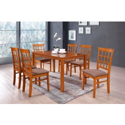 Set masa scaune Mobhaus Grid New Cherry/Beige-Brown (1+6) Thumb