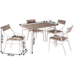 Set de sufragerie Mobhaus Kimby Set Canyon Oak/Beige (1+5) Thumb