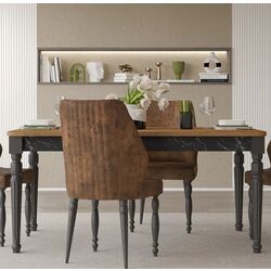 Set de sufragerie ModaLife Cross 1+6 (Brown/Black) Thumb