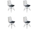 Set de sufragerie Prestige Metal chair 70x110cm 1+4 (Pine/Black)