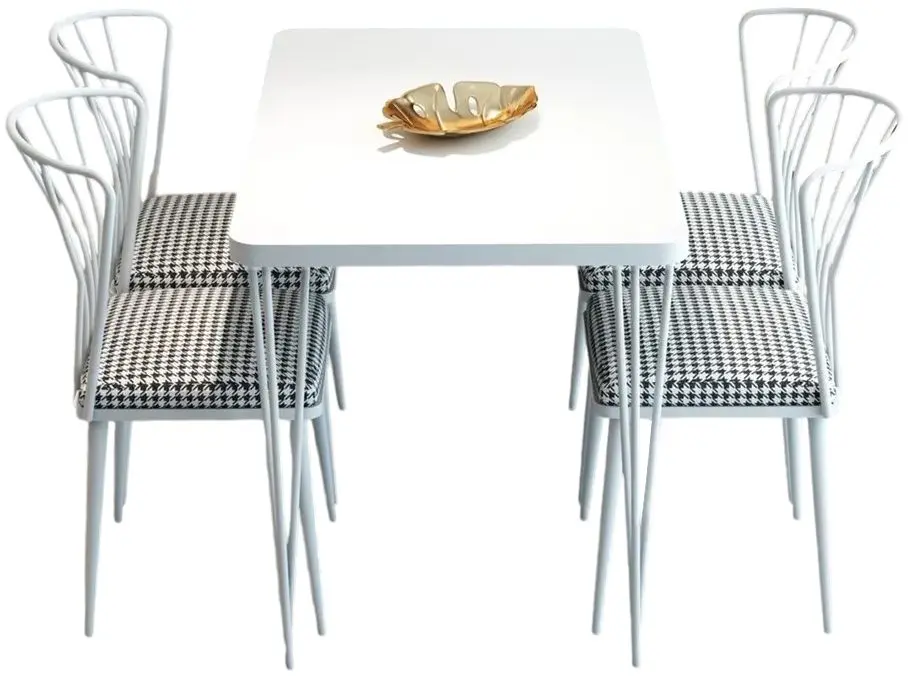 Обеденный набор Prestige Piramide Legs 70x110cm 1+4 (White/Black)