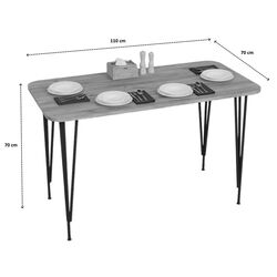 Обеденный набор Prestige Piramide Legs 70x110cm 1+4 (White/Black) Thumb