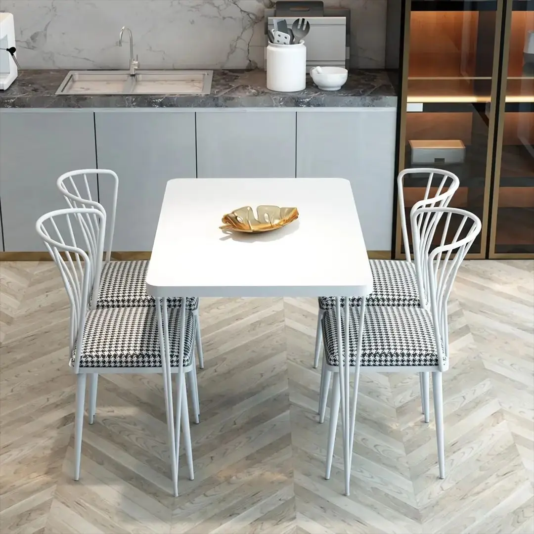 Обеденный набор Prestige Piramide Legs 70x110cm 1+4 (White/Black)